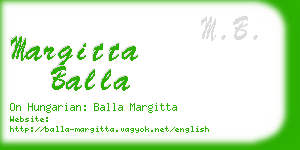 margitta balla business card